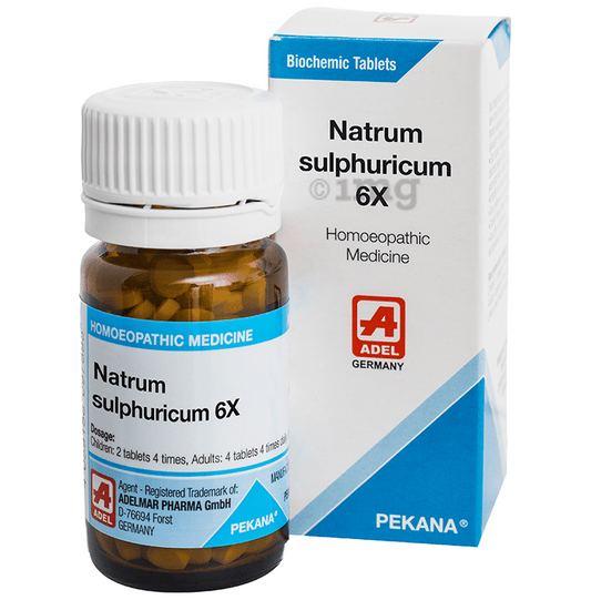 Adel Homeopathy Natrum Sulphuricum Biochemic Tablets - 20 gm - 6X