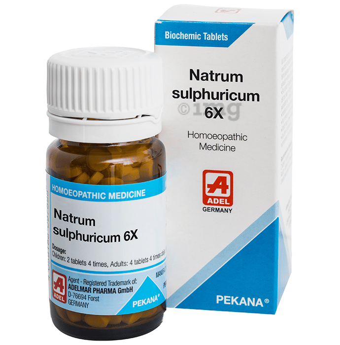 Adel Homeopathy Natrum Sulphuricum Biochemic Tablets - 20 gm - 6X