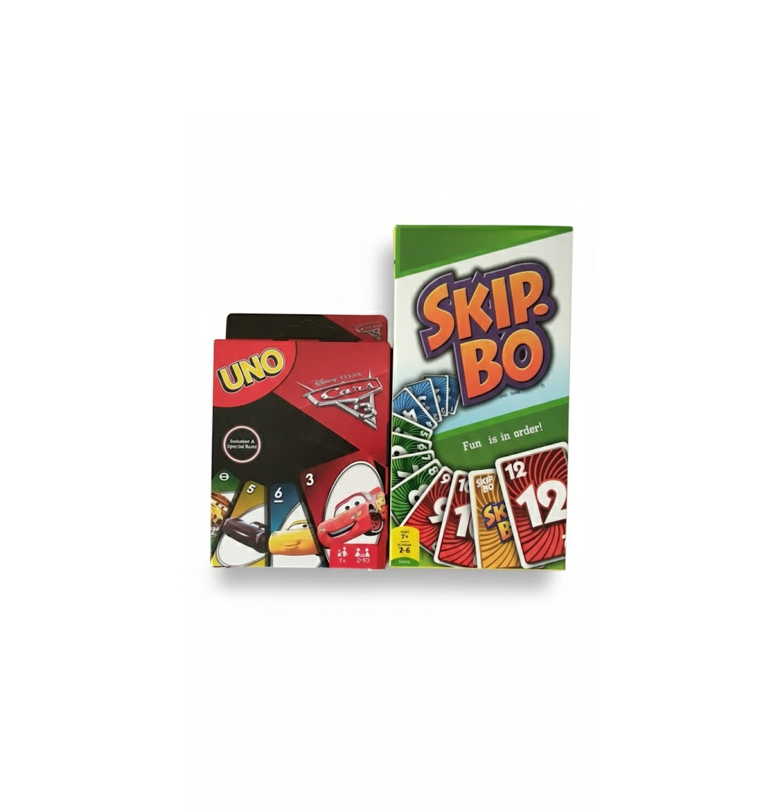 UNO Skip Bo and UNO Cars Card Game Combo Play with Friends & Family