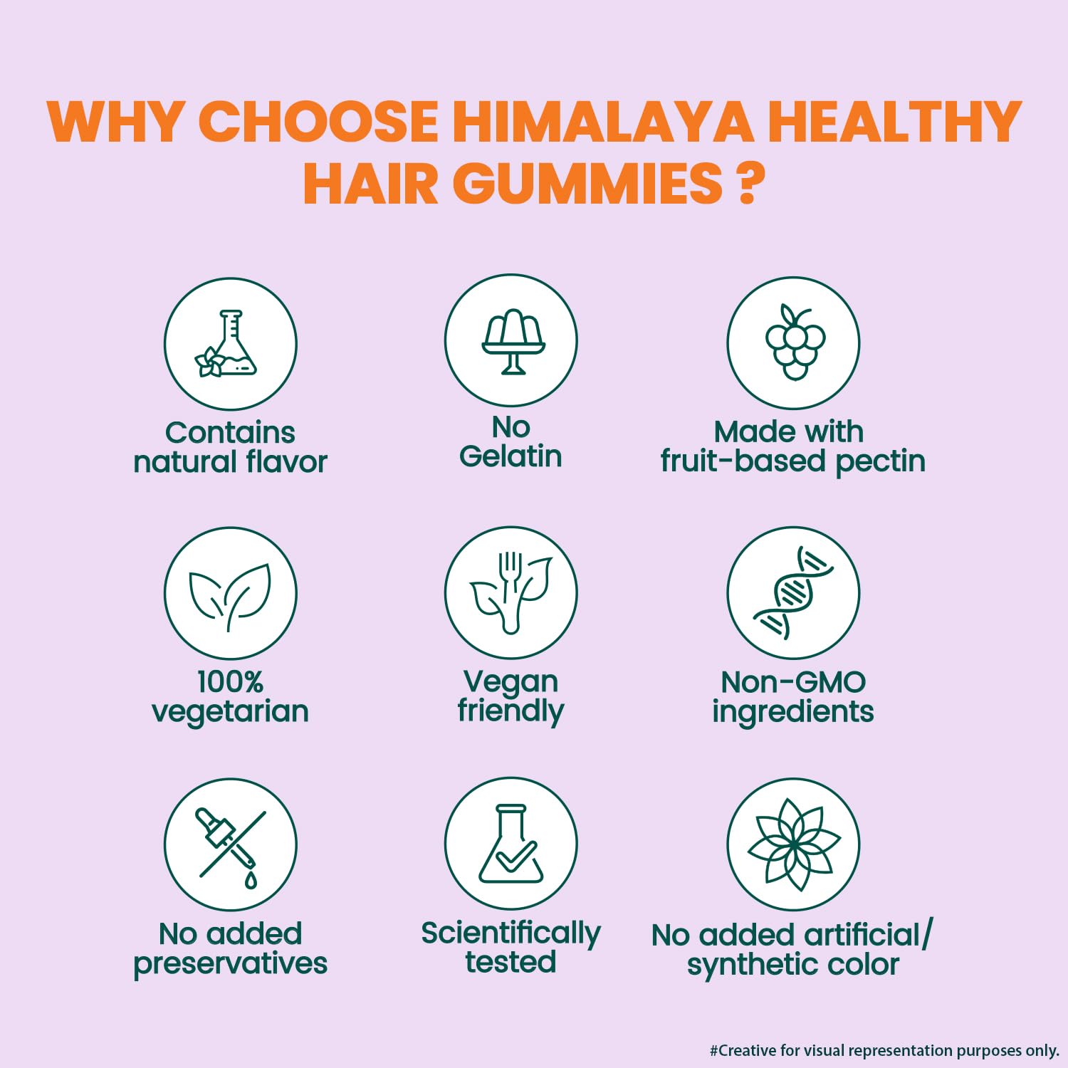 Himalaya Herbals Healthy Hair Gummies - 30 gummies