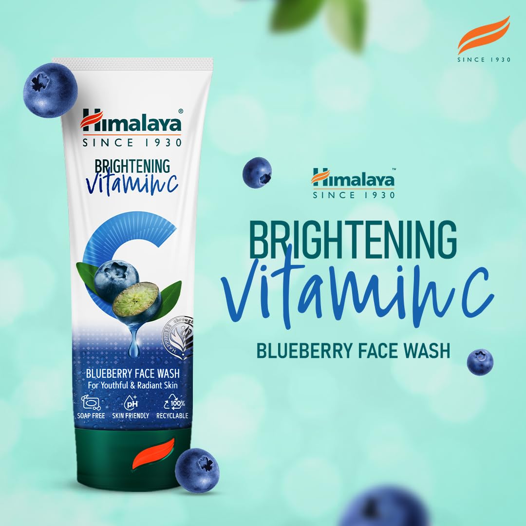 Himalaya Herbals Brightening Vitamin C Blueberry Face Wash - 50 ml