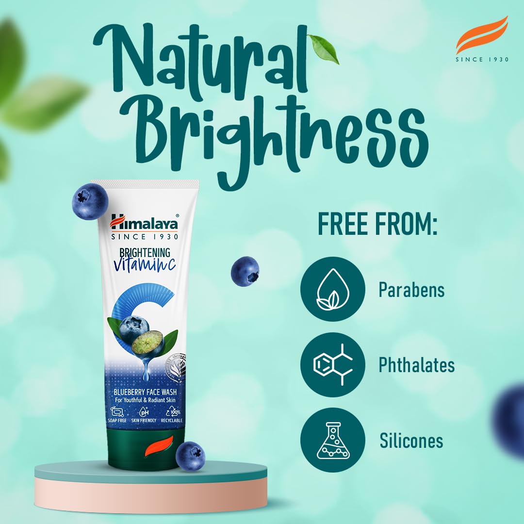 Himalaya Herbals Brightening Vitamin C Blueberry Face Wash - 50 ml