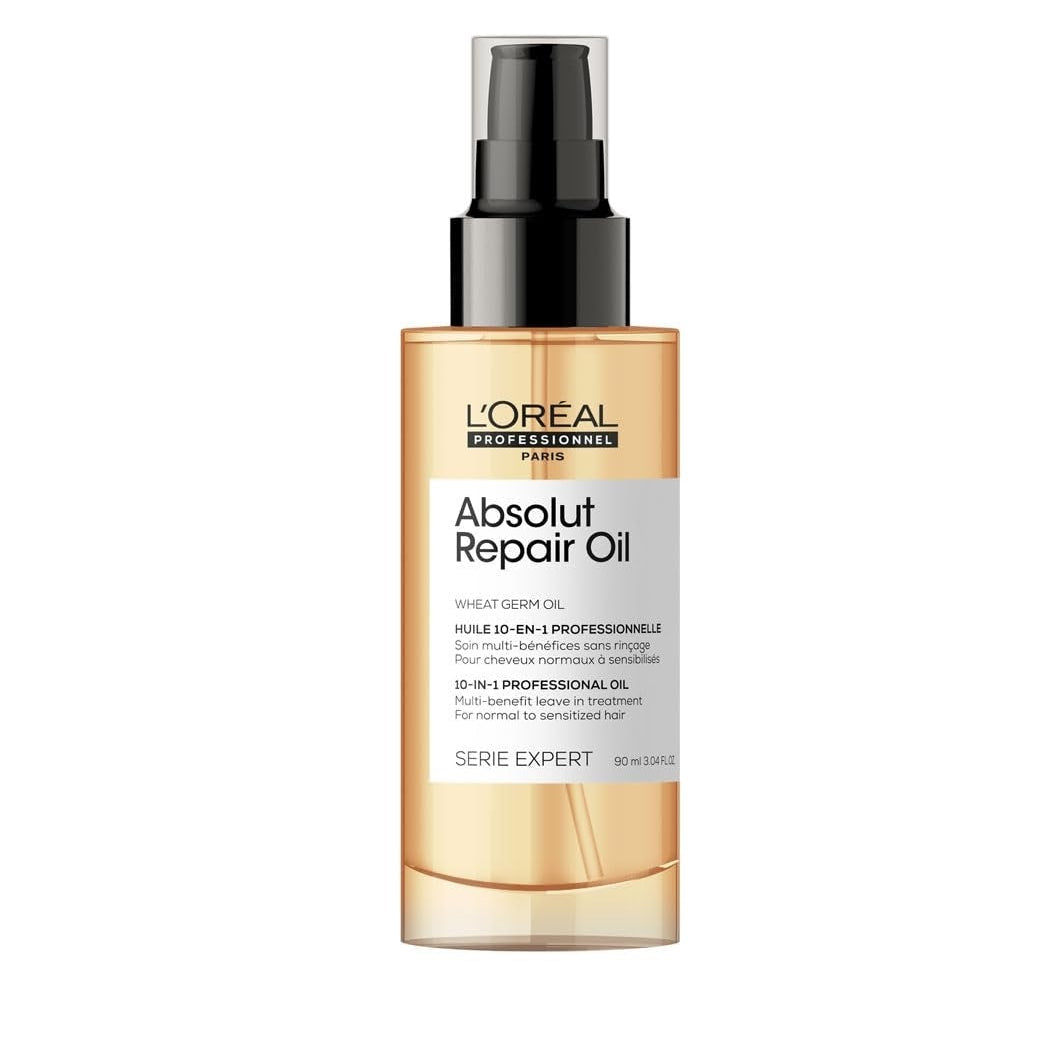 L'Oreal Professionnel Absolut Repair 10-in-1 Multi-Benefit Hair Serum for Dry Frizzy Hair - 90ml
