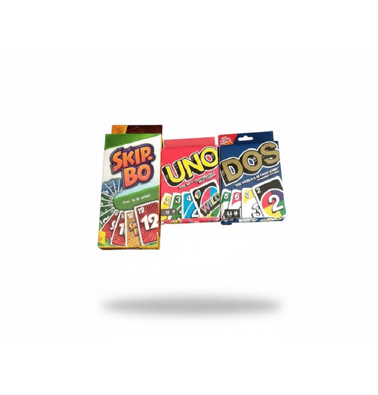 UNO Skip Bo | UNO Wild & UNO DOS Card Game Combo Playing with Family & Friends