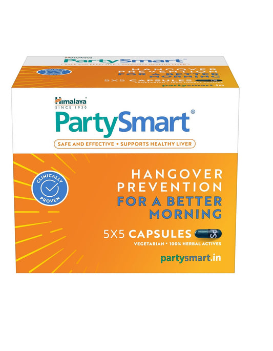 Himalaya PartySmart (25 Capsules) – Advanced Liver Support & Hangover Prevention – Natural Ayurvedic Supplement for a Better Morning