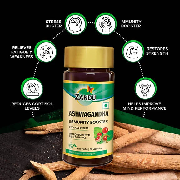 Zandu Ashwagandha Immunity Booster Capsules - Pack of 1