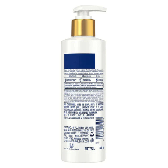 Dove Beautiful Curls Detangling Conditioner For Curly Hair - 380 ml