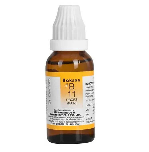 Bakson's Homeopathy B11 Drops (Pain) - 30 ml