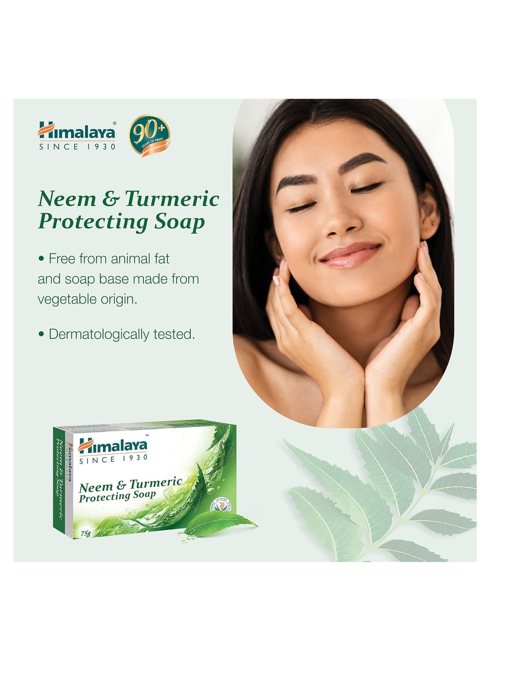Himalaya Neem & Turmeric Soap (75g) – Antibacterial & Purifying Bar