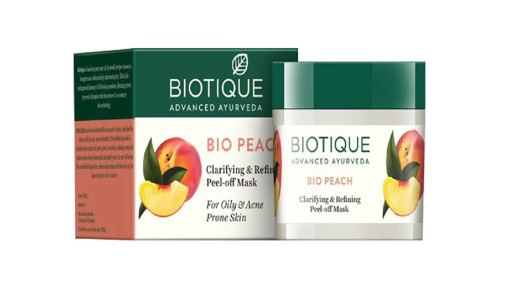 Biotique Advanced Ayurveda Bio Peach Clarifying & Refining Peel-Off Mask - 50 Gm