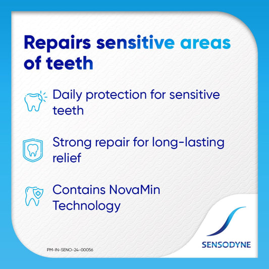 Sensodyne Toothpaste Repair and Protect | Tooth Paste for Daily Sensitivity Protection, Long-lasting Relief | Pack of 1 - 100gm | Fresh Taste | Dentist Recommended
