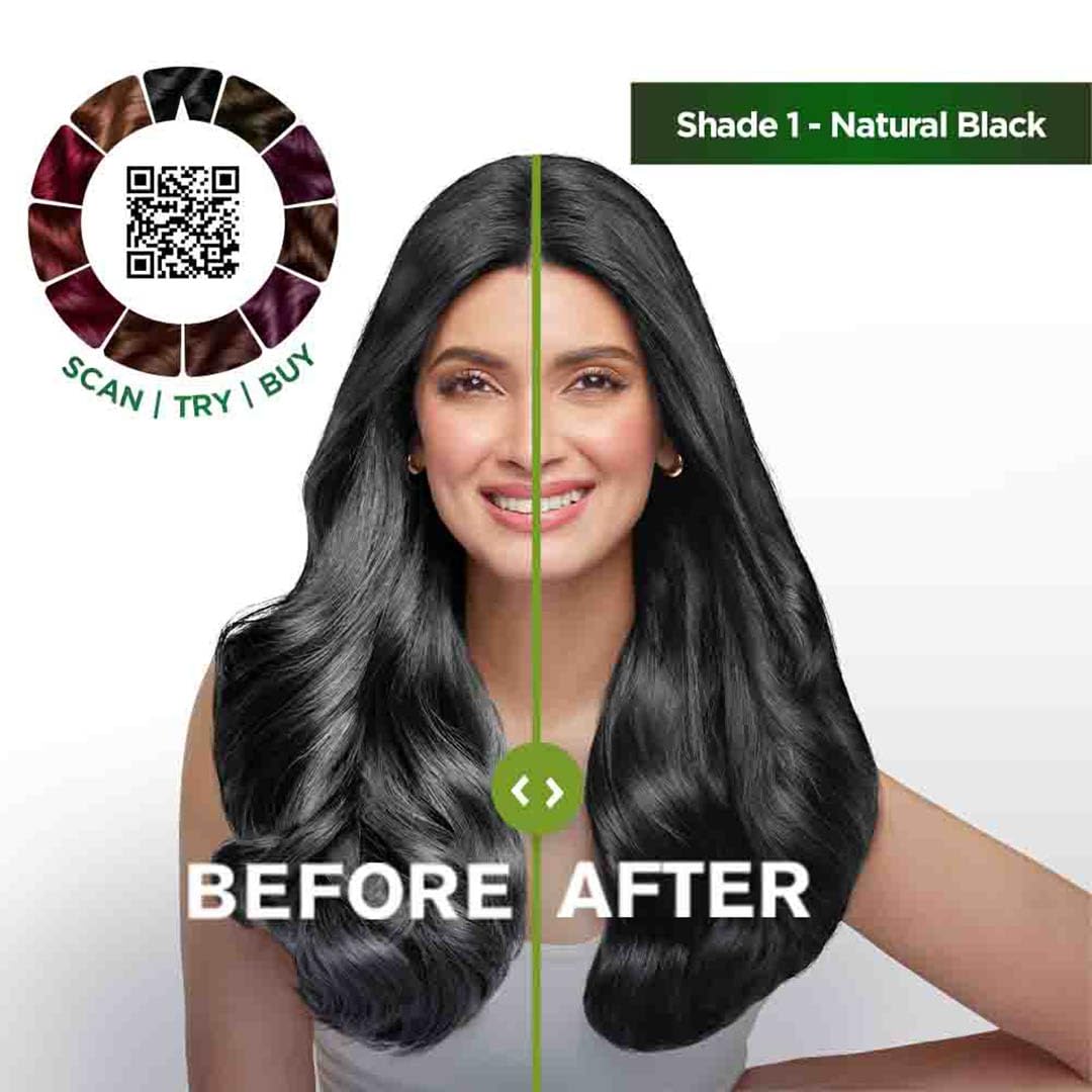 Garnier Color Naturals Creme Riche Hair Color - Shade 1 Natural Black - 70ml + 60gm