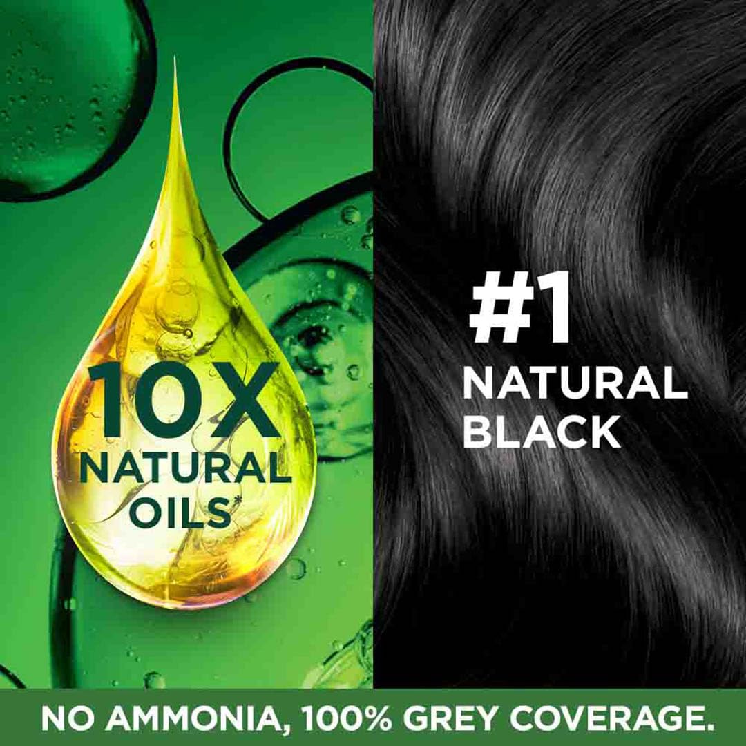 Garnier Color Naturals Creme Riche Hair Color - Shade 1 Natural Black - 70ml + 60gm