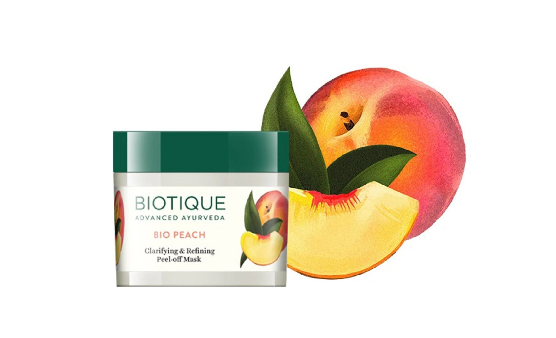 Biotique Advanced Ayurveda Bio Peach Clarifying & Refining Peel-Off Mask - 50 Gm