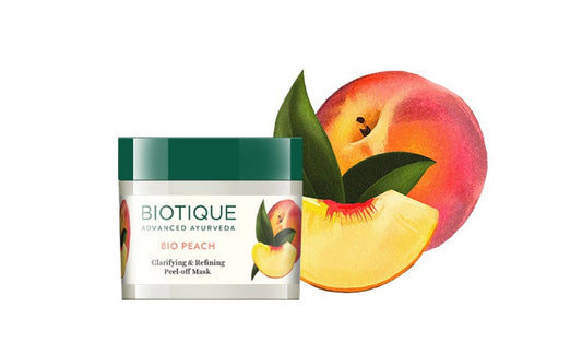 Biotique Advanced Ayurveda Bio Peach Clarifying & Refining Peel-Off Mask - 50 Gm
