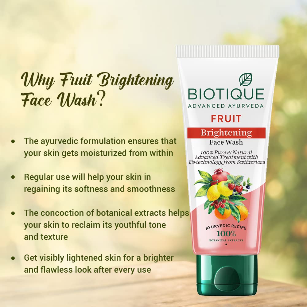 Biotique Advanced Ayurveda Fruit Brightening Face Wash - 100 ml