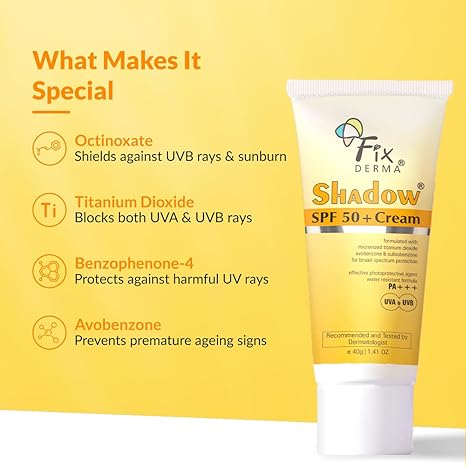 Fixderma Shadow SPF 50+ Cream For Dry Skin - 40 gm
