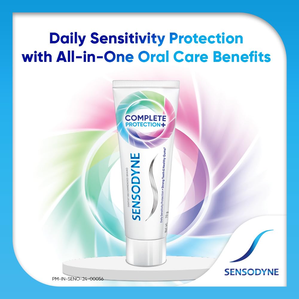 Sensodyne Toothpaste Complete Protection+ | All-in-One Daily Sensitivity Protection Tooth Paste Pack of 1-70gm | Dentist Recommended |