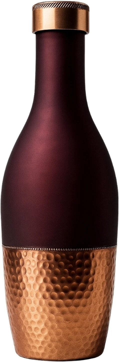 Premium Matte Finish Copper Water Bottle with Hammered Base – 100% Pure Copper Ayurvedic Drinking Bottle