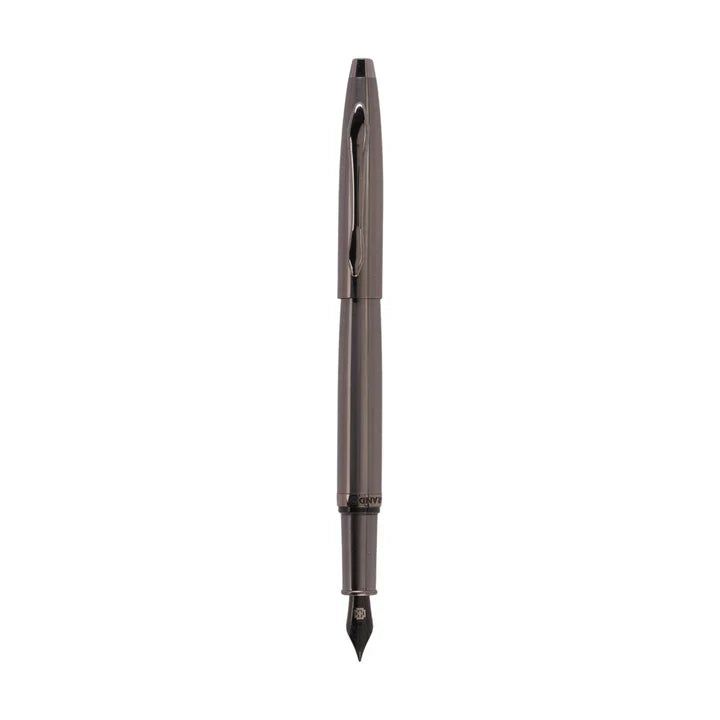 SWISSBRAND Opulent 2521 Gloss Gunmetal finish Fountain Pen with Gunmetal trim
