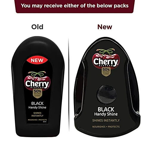 Cherry Blossom Black Handy Shine Shoe Shiner Sponge, 5 ml