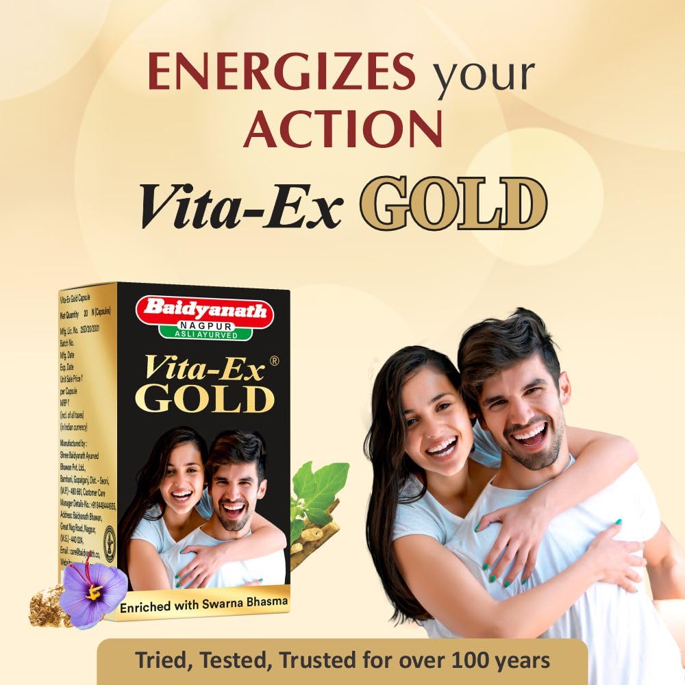 Baidyanath Vita Ex Gold Plus Capsules - 20 caps