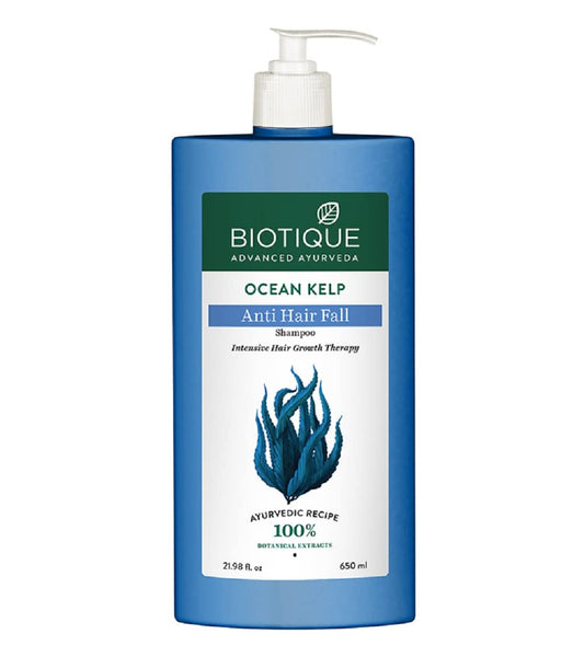Biotique Ocean Kelp Anti Hairfall Shampoo | Intensive Hair Growth Therapy| Anti Hairfall Shampoo that Maintains Shine | 650ml