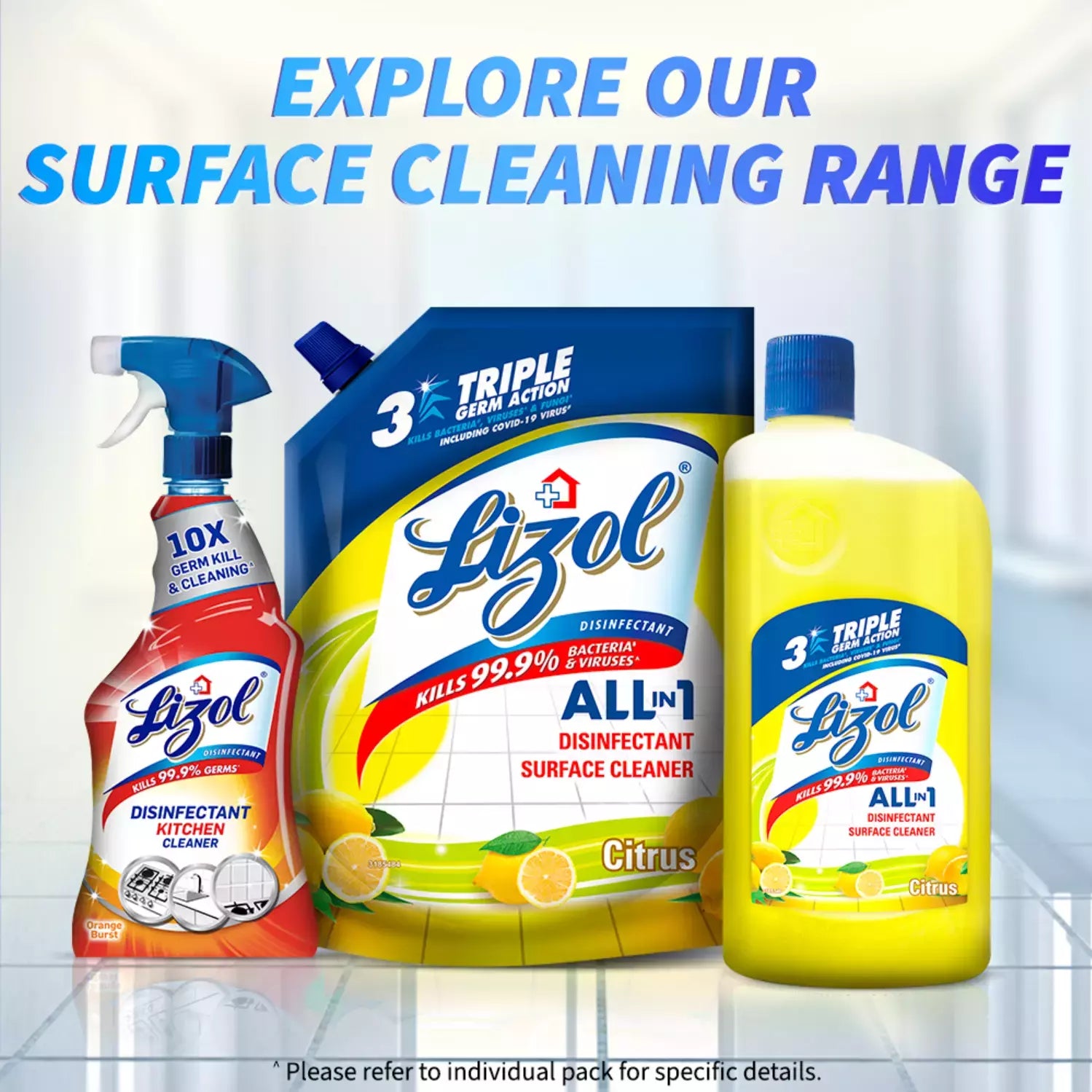 Lizol Disinfectant Floor Cleaner (Neem) - 975Ml