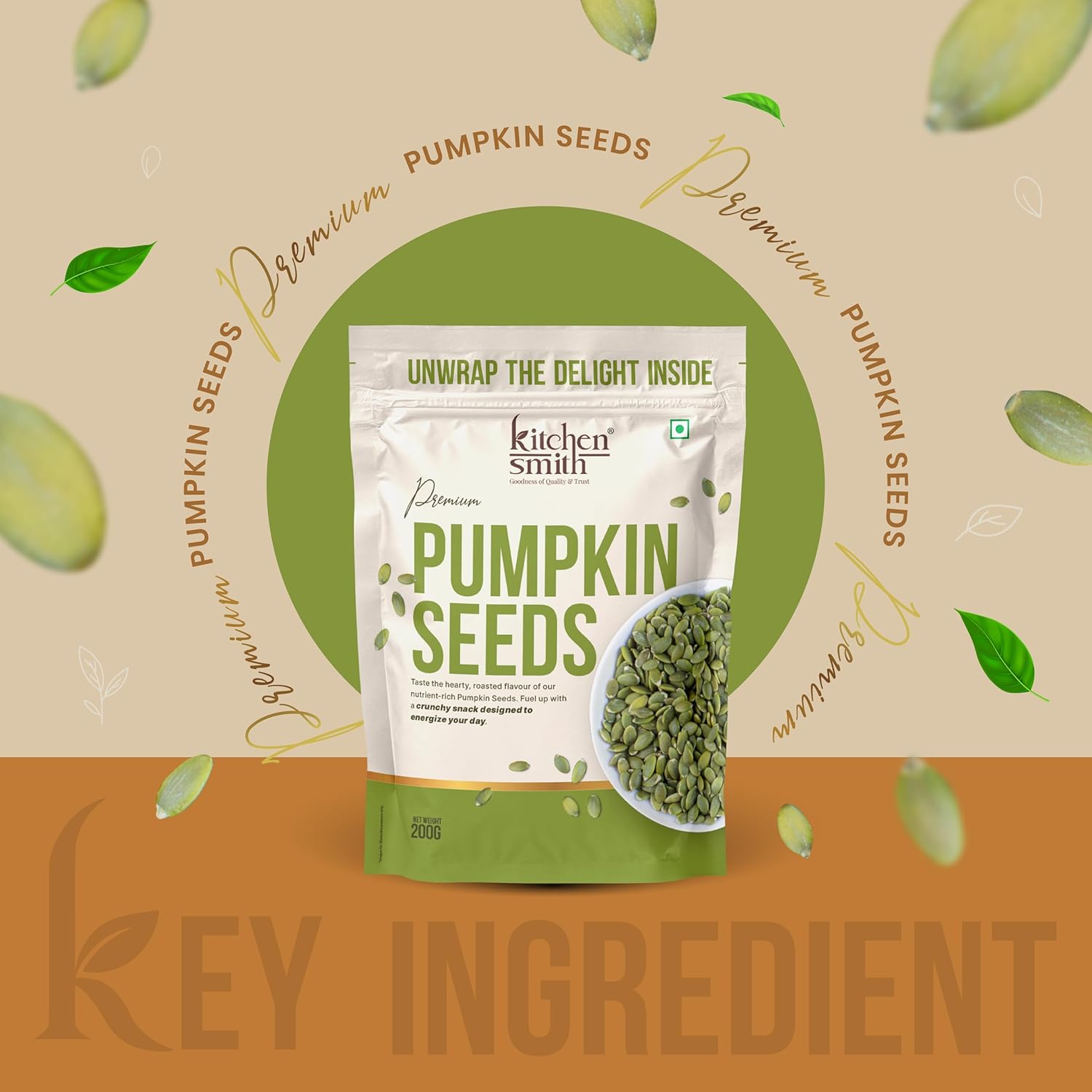Kitchen Smith Premium Pumpkin Seeds - 200 gm