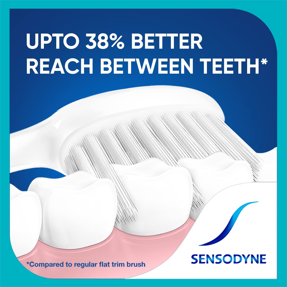 Sensodyne Deep Clean Toothbrush | Extra Soft Bristles Tooth Brush | Effective Cleaning, Gentle on Teeth, Toothbrush Set Pack of 3 (Buy 2 Get 1 Free)