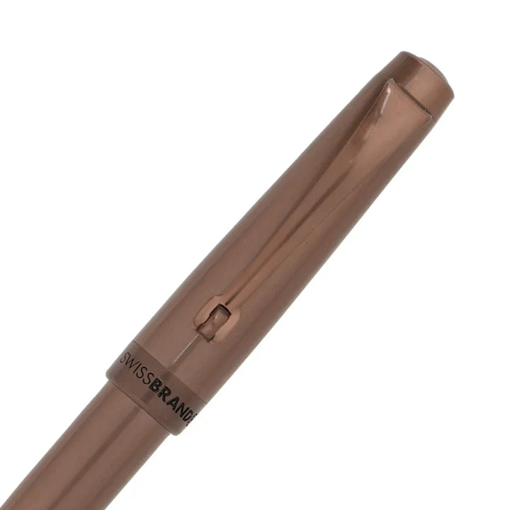 SWISSBRAND Echelon 2518 Matte brown Ballpoint Pen with brown trim