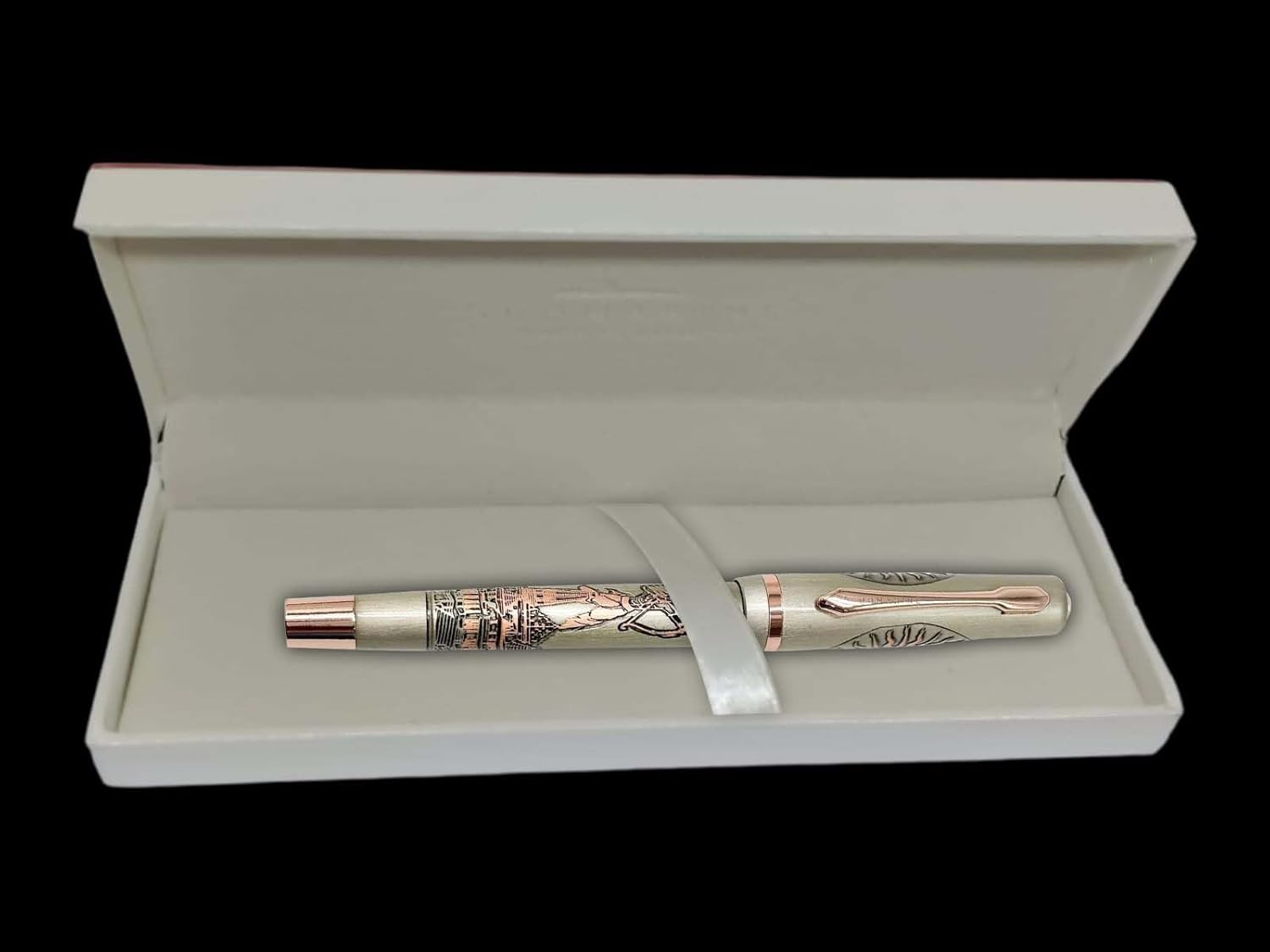 Submarine Divine 1067 Ram Bhagwan Etched Premium rose gold and gold roller pen