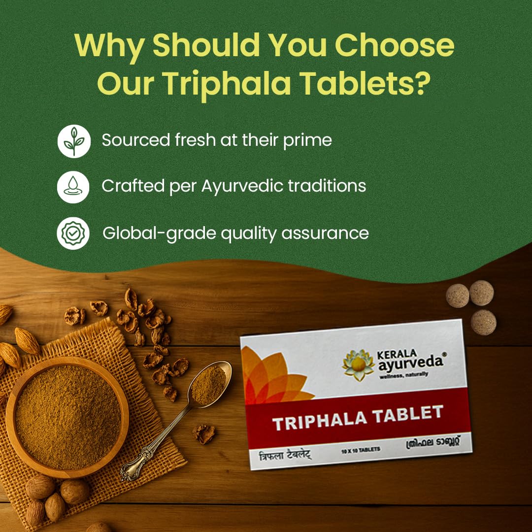 Kerala Ayurveda Triphala 100 Tablets - 100 tabs