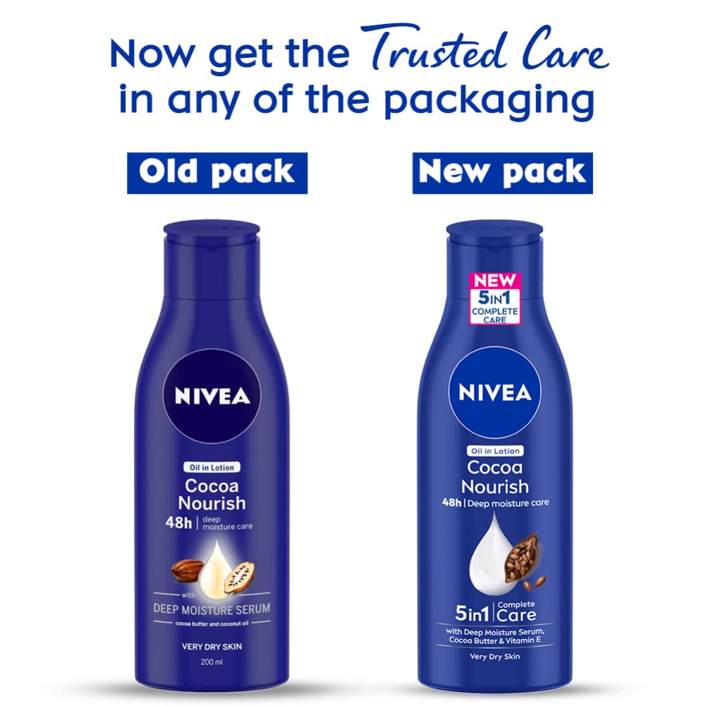 Nivea Body Lotion for Very Dry Skin, Cocoa Nourish - 200 ml