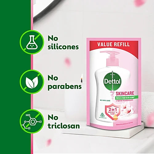 Dettol Skincare Handwash, 175 ml Refill Pack