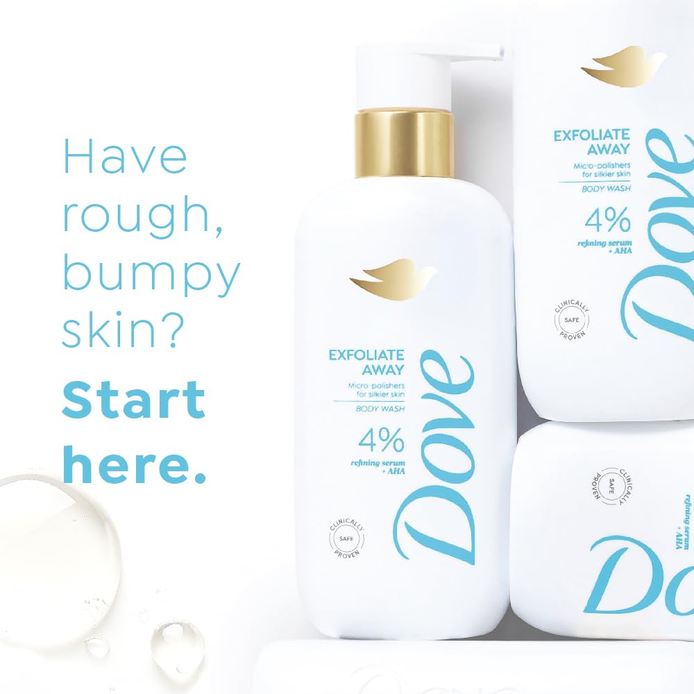 Dove Exfoliate Away Serum Body Wash with 4% Refining Serum + AHA - 300 ml