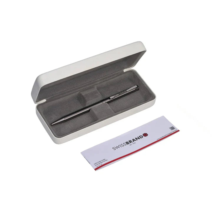 SWISSBRAND Glide 2530 Gunmetal finish Ballpoint Pen with Gunmetal trim