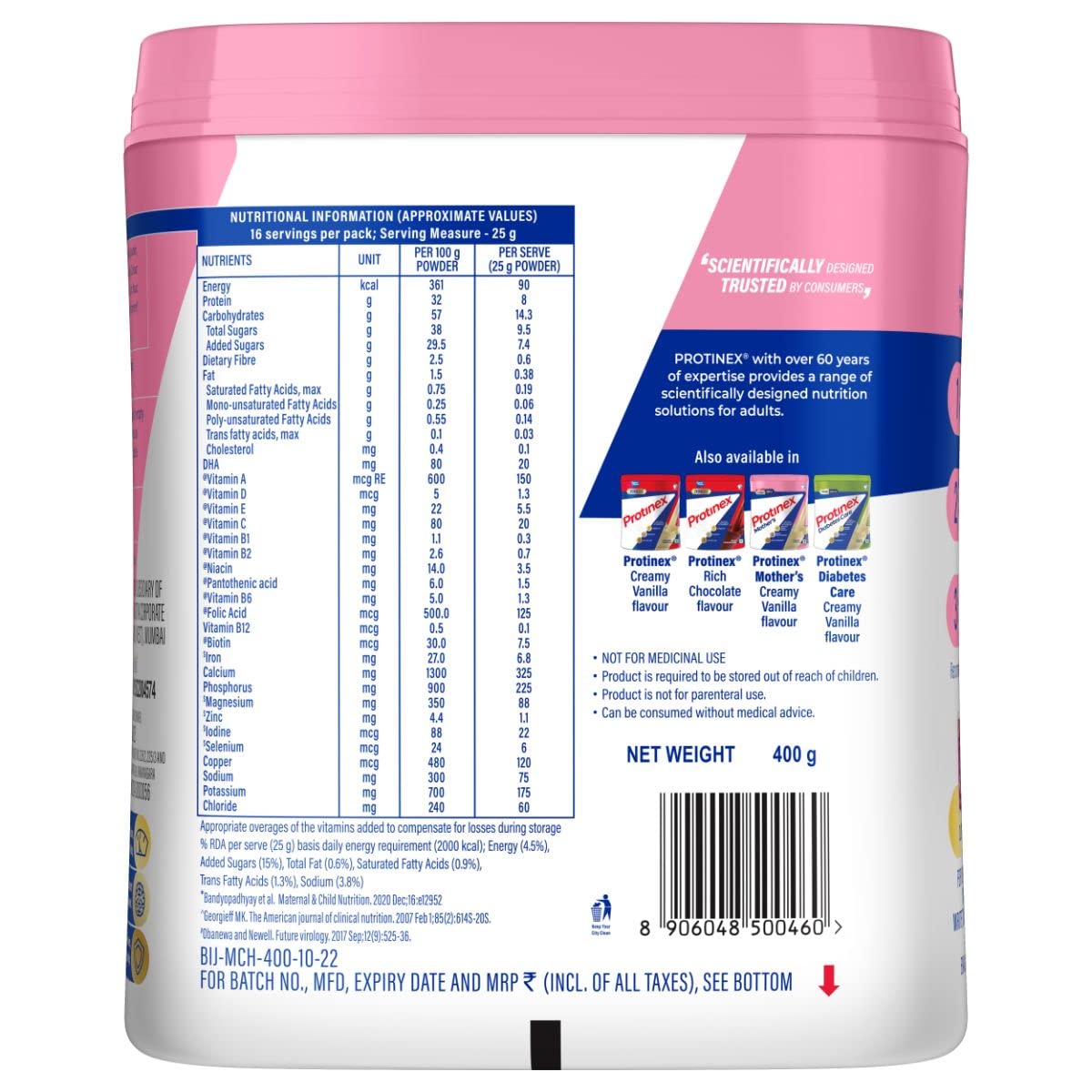 Protinex Mother'S Nutritional Mix - (Chocolate Flavor 400gm Jar)
