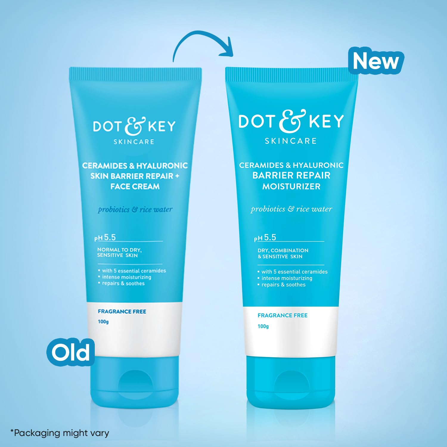 Dot & Key Ceramides & Hyaluronic Skin Barrier Repair + Face Cream - 100 gm