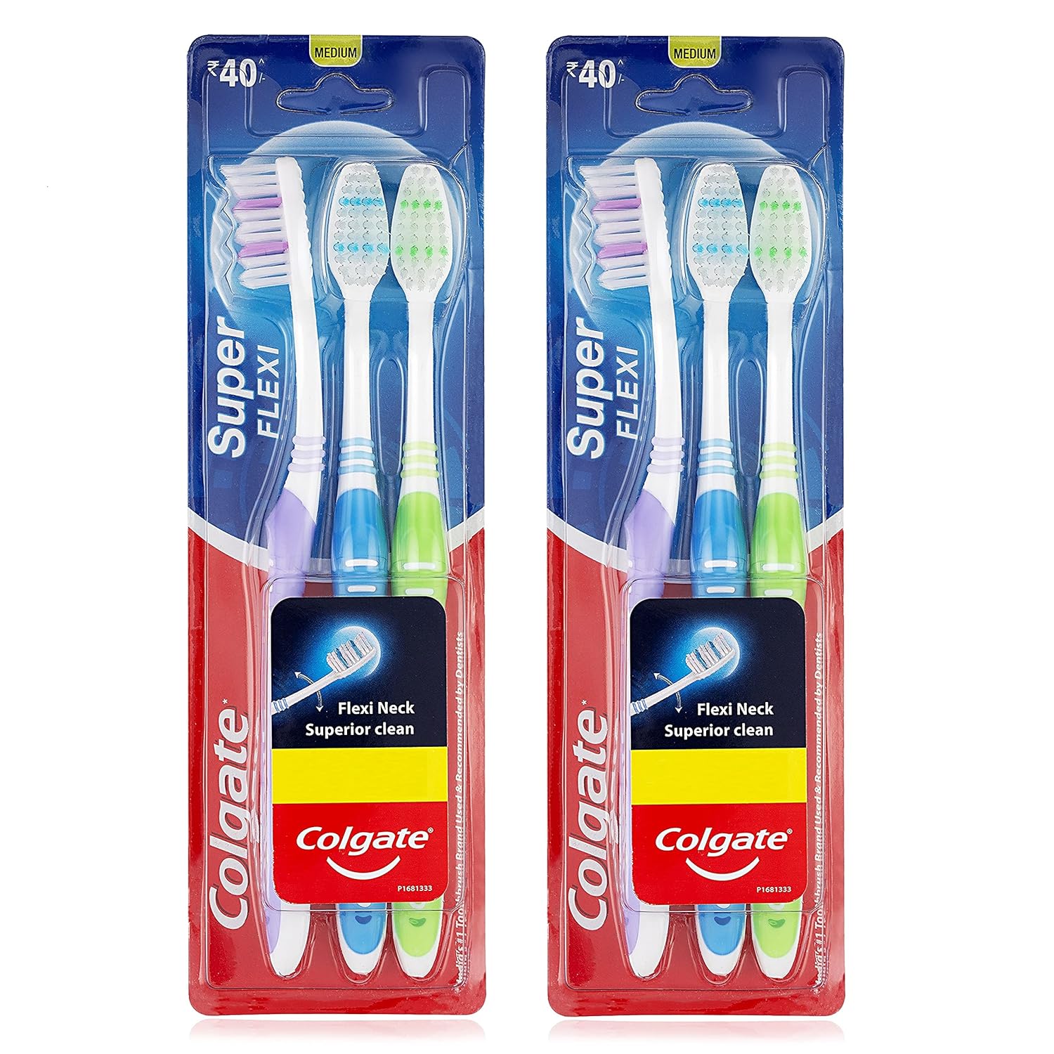 Colgate Super Flexi Toothbrush - Pack of 6 | Multicolour