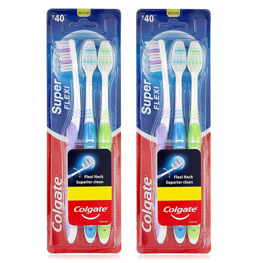 Colgate Super Flexi Toothbrush - Pack of 6 | Multicolour