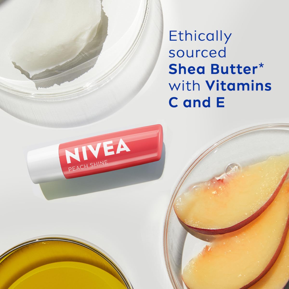 Nivea Lip Balm - Peach Shine - 4.8 gm