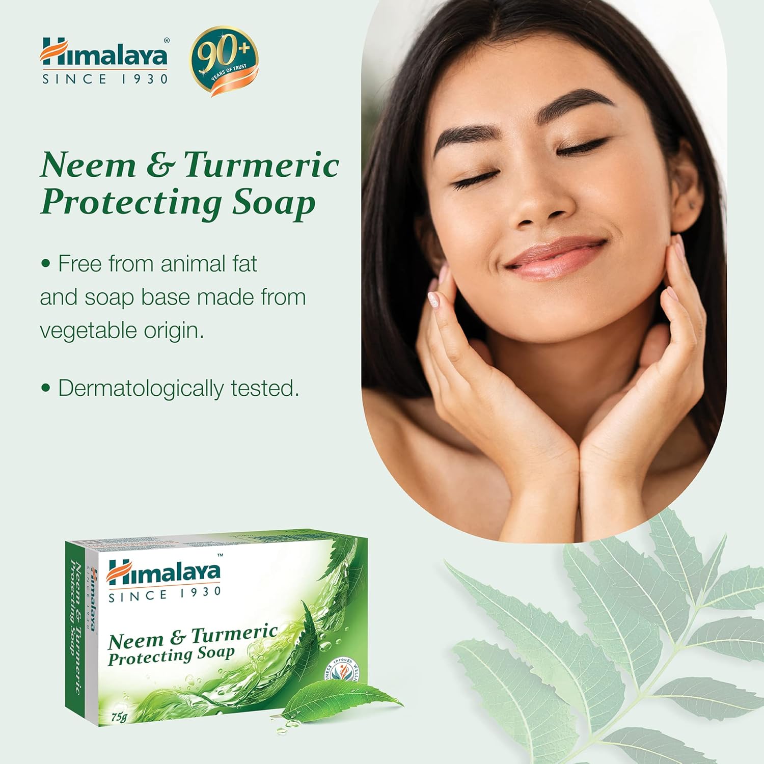 Himalaya Herbals Neem and Turmeric Soap - 75 gm - Pack of 1