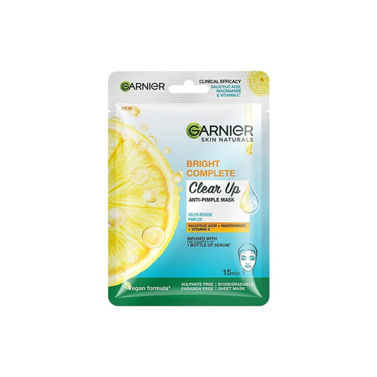 Garnier Bright Complete Anti Pimple Sheet Mask - 23 gm