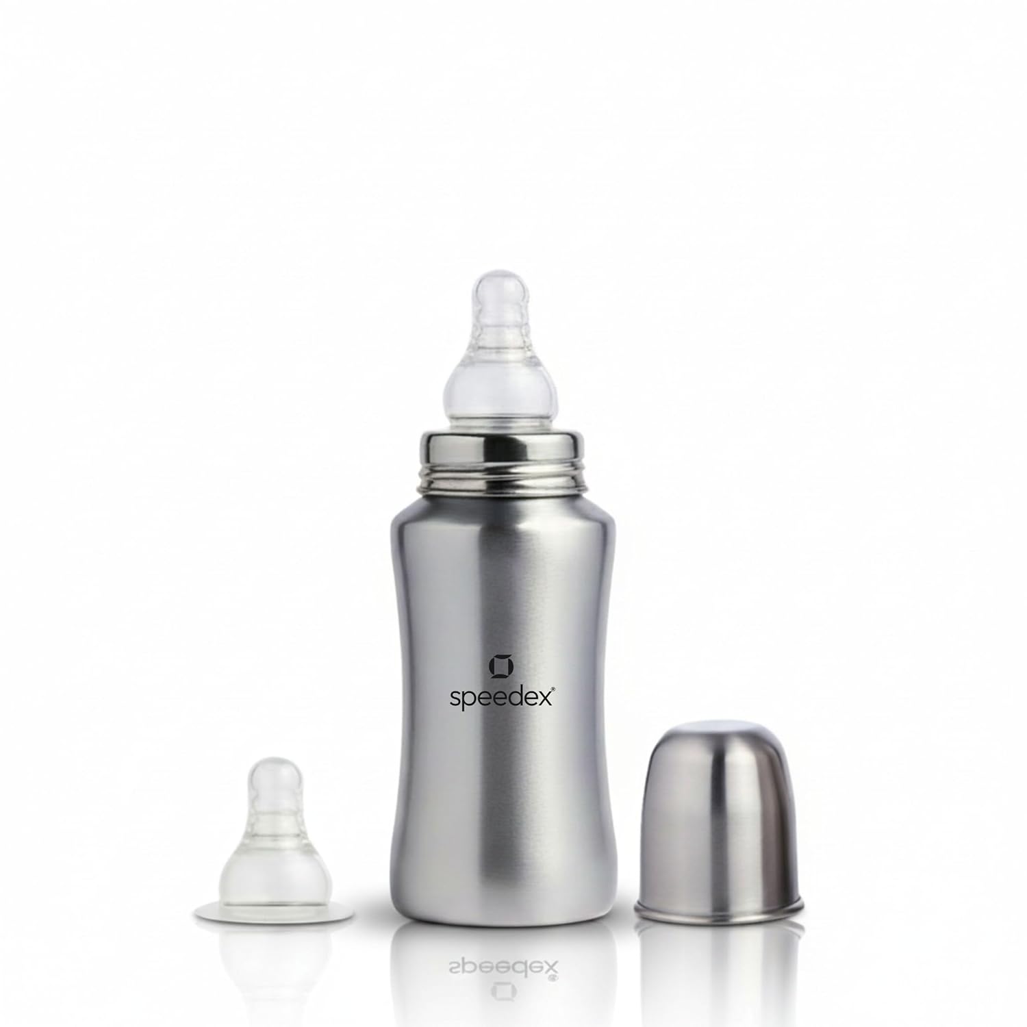 Speedex Stainless Steel Infant Baby Feeding Bottle - 240 ml