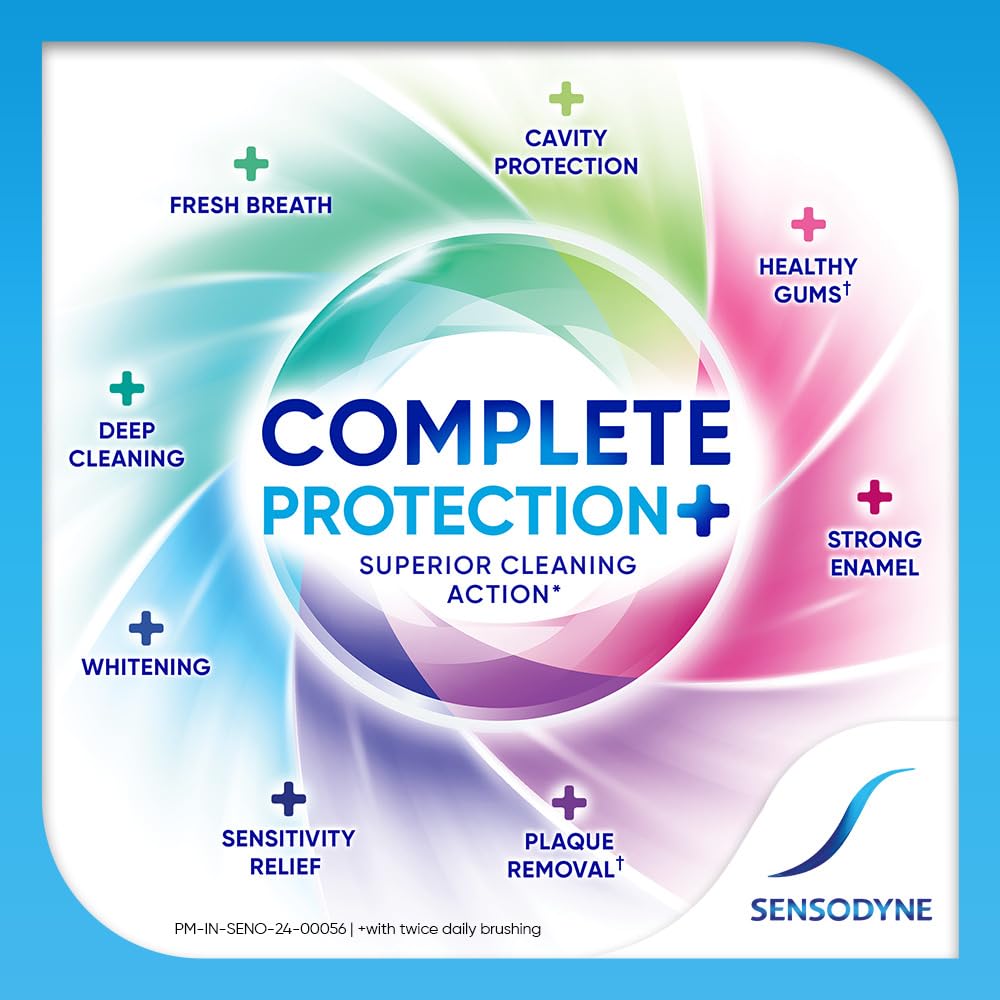Sensodyne Toothpaste Complete Protection+ | All-in-One Daily Sensitivity Protection Tooth Paste Pack of 1-70gm | Dentist Recommended |