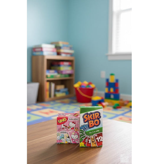 UNO Skip Bo and UNO Hello Kitty Card Game Combo Best for Friends, Family & Travel