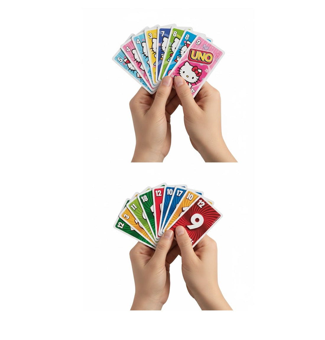 UNO Skip Bo and UNO Hello Kitty Card Game Combo Best for Friends, Family & Travel