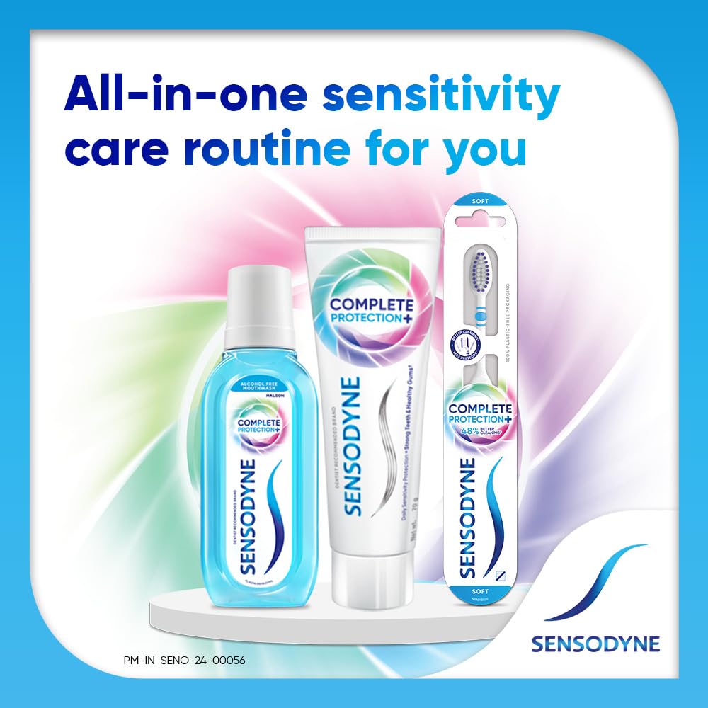 Sensodyne Toothpaste Complete Protection+ | All-in-One Daily Sensitivity Protection Tooth Paste Pack of 1-70gm | Dentist Recommended |