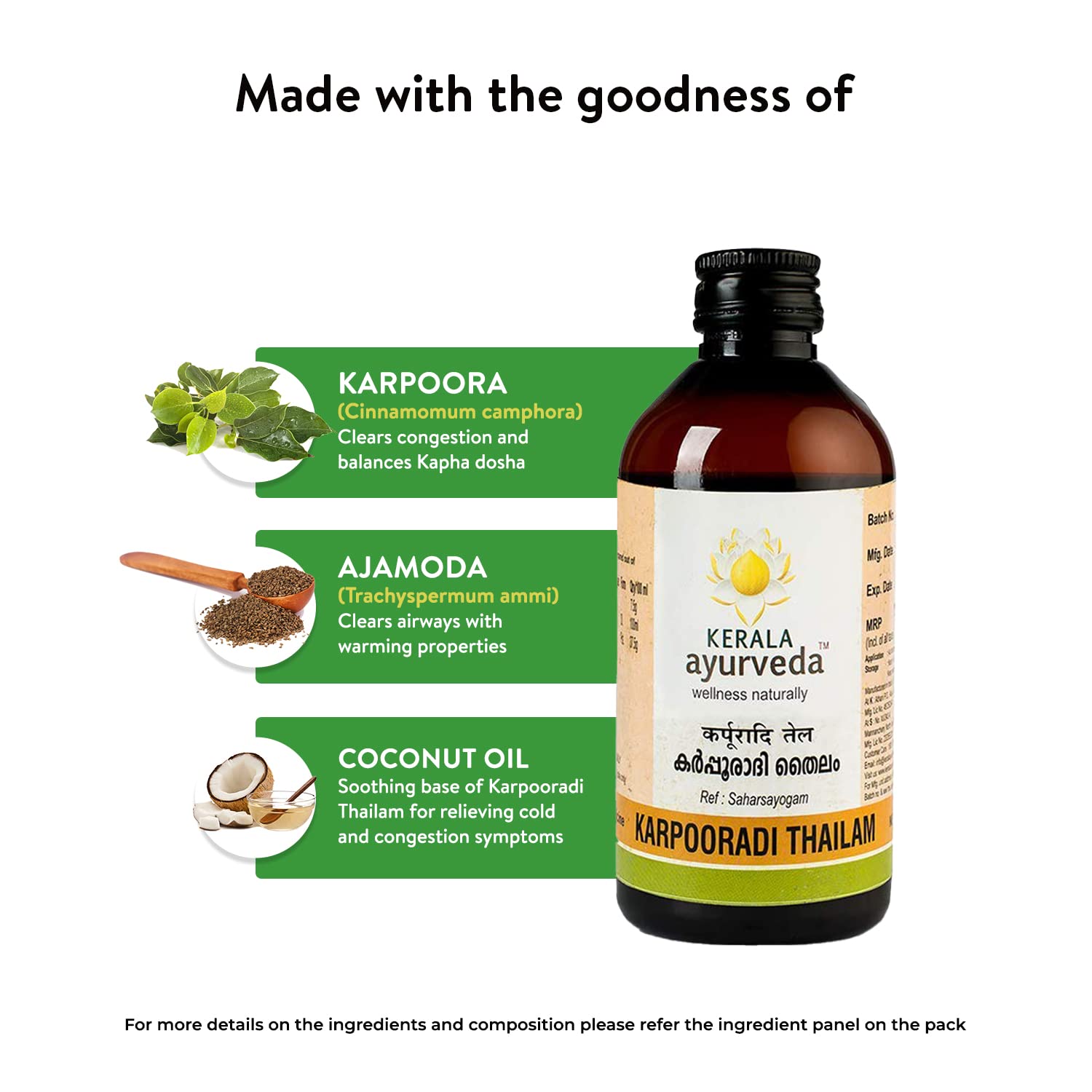 Kerala Ayurveda Karpooradi Thailam - 200 ml